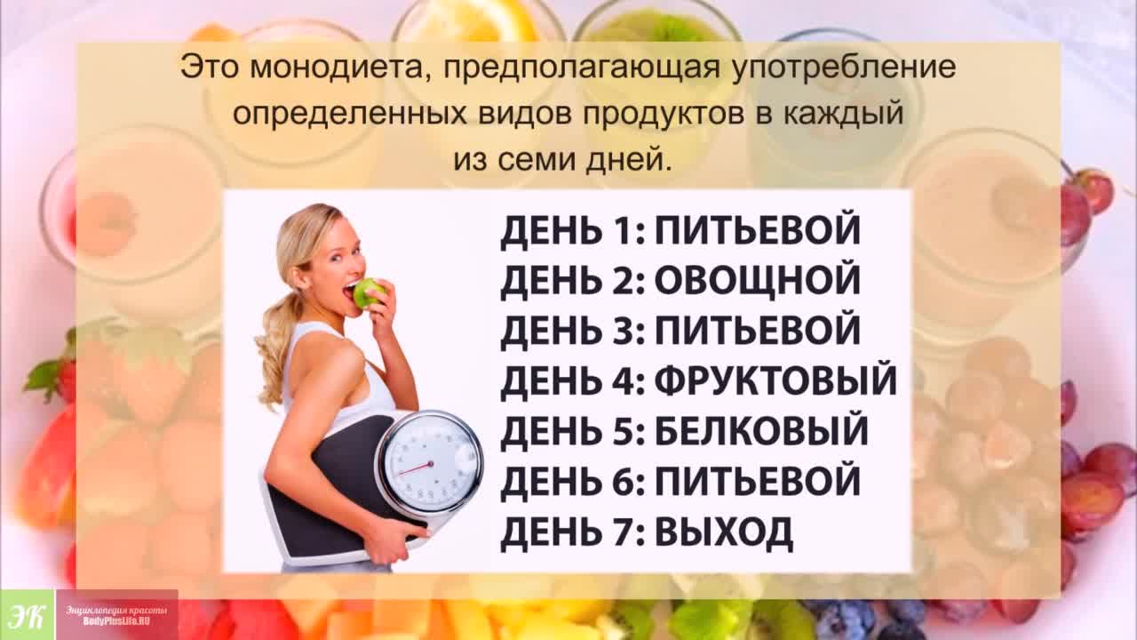 Похудеть на 2 кг за месяц диета